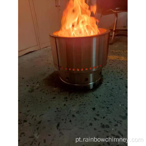 cesto de incêndio em aço inoxidável